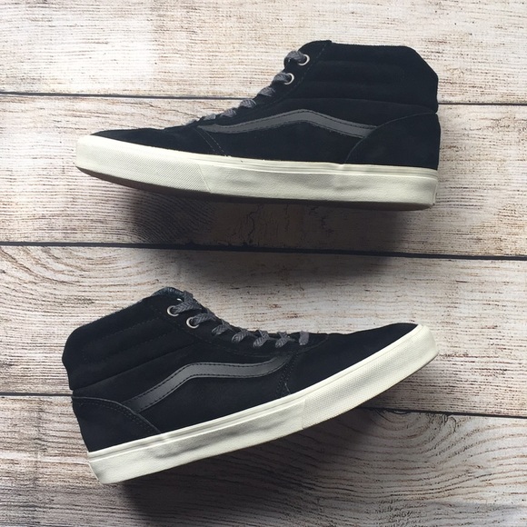 vans sk8 hi black suede